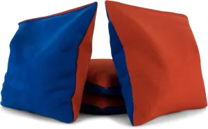 Professional Cornhole Bags Dual Sided - Slick & Slide Resin Filled Suede and Canvas (Set of 4 Bags)