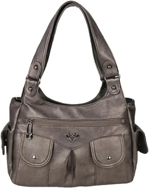 Punk Rivet Studded Purse Women 2025 Spring Trendy Funky Shoulder Bags Hobo Handbags Clutch Satchel Multi Pockets