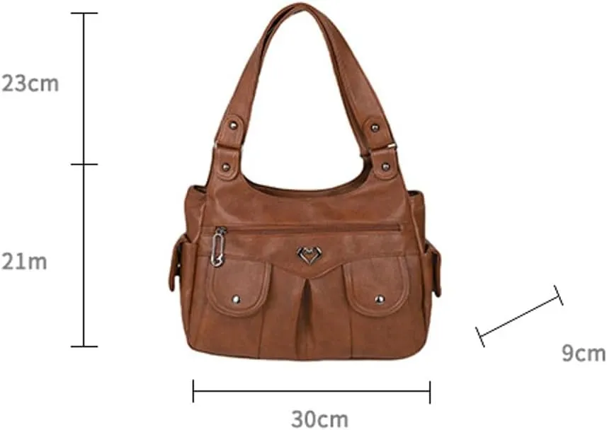 Punk Rivet Studded Purse Women 2025 Spring Trendy Funky Shoulder Bags Hobo Handbags Clutch Satchel Multi Pockets