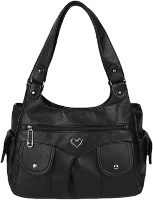 Punk Rivet Studded Purse Women 2025 Spring Trendy Funky Shoulder Bags Hobo Handbags Clutch Satchel Multi Pockets