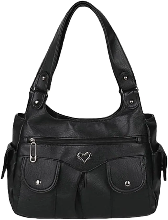 Punk Rivet Studded Purse Women 2025 Spring Trendy Funky Shoulder Bags Hobo Handbags Clutch Satchel Multi Pockets