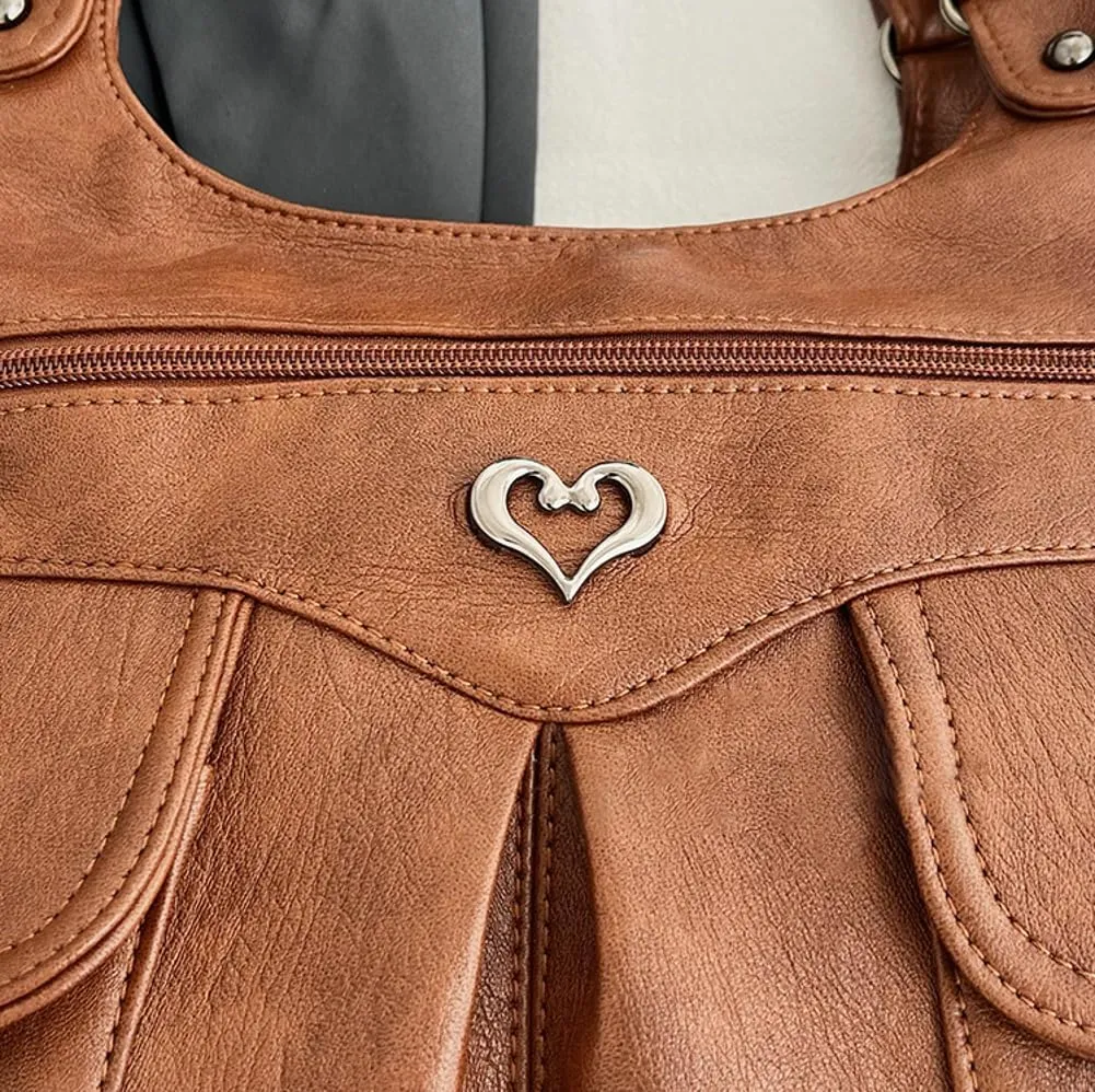 Punk Rivet Studded Purse Women 2025 Spring Trendy Funky Shoulder Bags Hobo Handbags Clutch Satchel Multi Pockets
