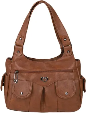 Punk Rivet Studded Purse Women 2025 Spring Trendy Funky Shoulder Bags Hobo Handbags Clutch Satchel Multi Pockets