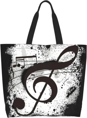 Purple Green Fleur De Lis Tote Bag For Women, Shoulder Bags Big Reusable Grocery Handbag For Travel Gym Picnic