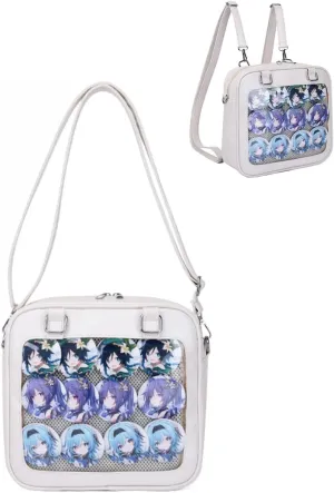 Purse and Backpack JK Uniform Messenger Bag Lolita Ita Handbag DIY Design Transparent Windows Shoulder Bag