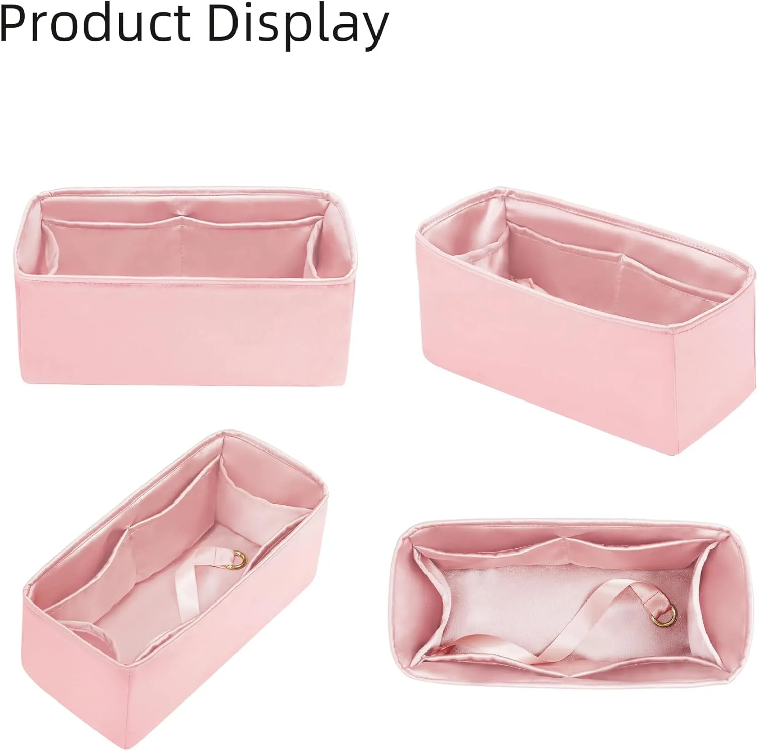 Purse Organizer for Birkin 20/25/30/35/40,Silky Smooth Insert,Lightweight Bag in Bag,Luxury Handbag Storage Accessories(Birkin 25,Bubblegum)