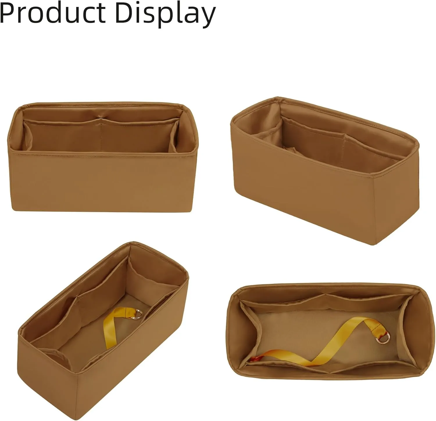 Purse Organizer for Birkin 20/25/30/35/40,Silky Smooth Insert,Lightweight Bag in Bag,Luxury Handbag Storage Accessories(Birkin 35,Biscuit)