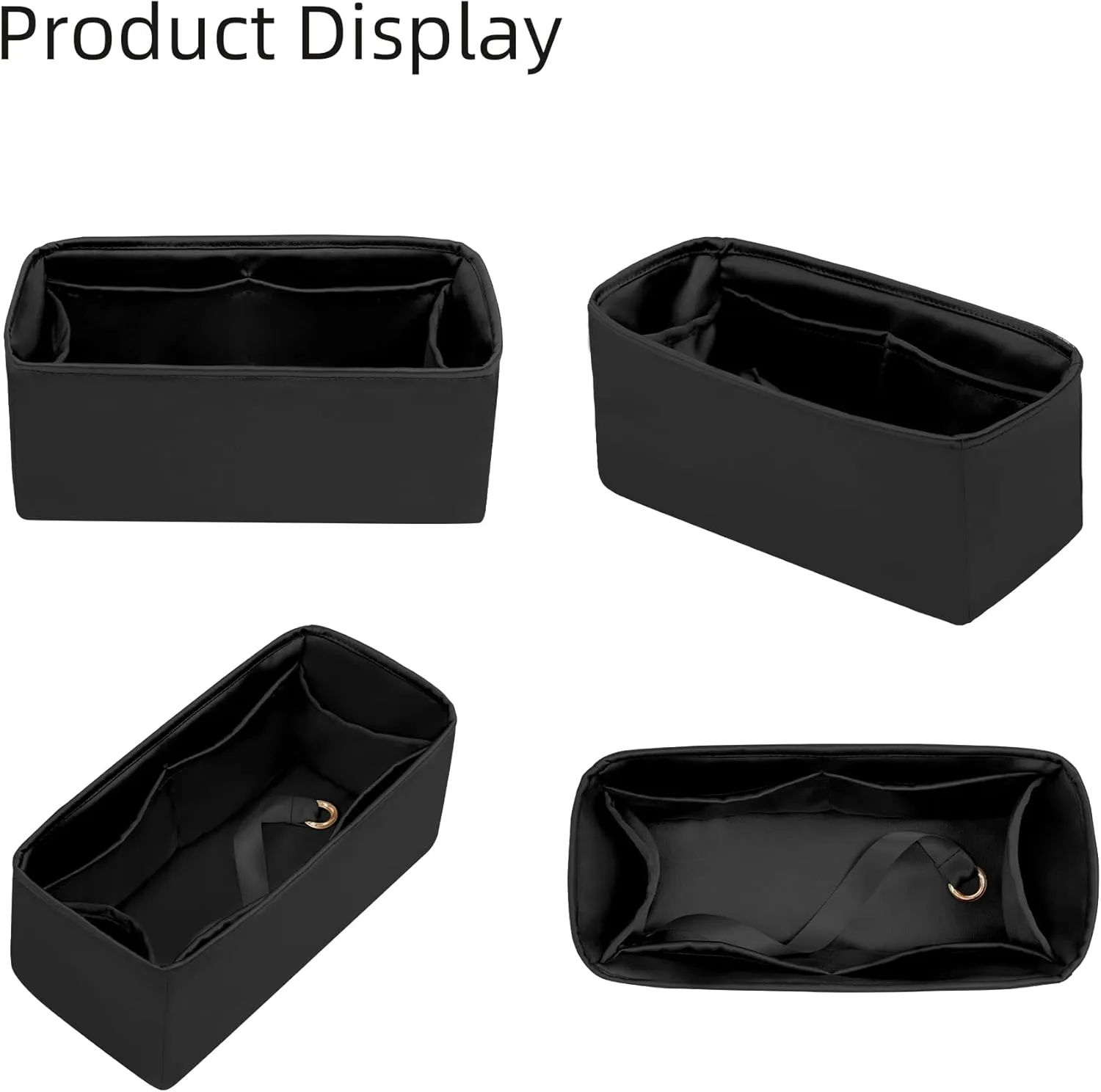 Purse Organizer for Birkin 20/25/30/35/40,Silky Smooth Insert,Lightweight Bag in Bag,Luxury Handbag Storage Accessories(Birkin 35,Black)
