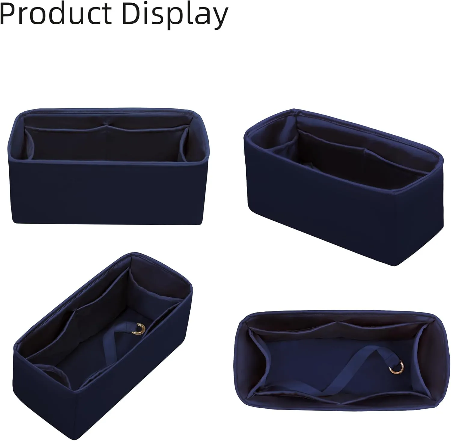 Purse Organizer for Dior Book Tote Mini/Small/Medium/Large,Silky Smooth Insert,Lightweight Bag in Bag,Luxury Handbag Storage Accessories(Medium,Blue Nuit)
