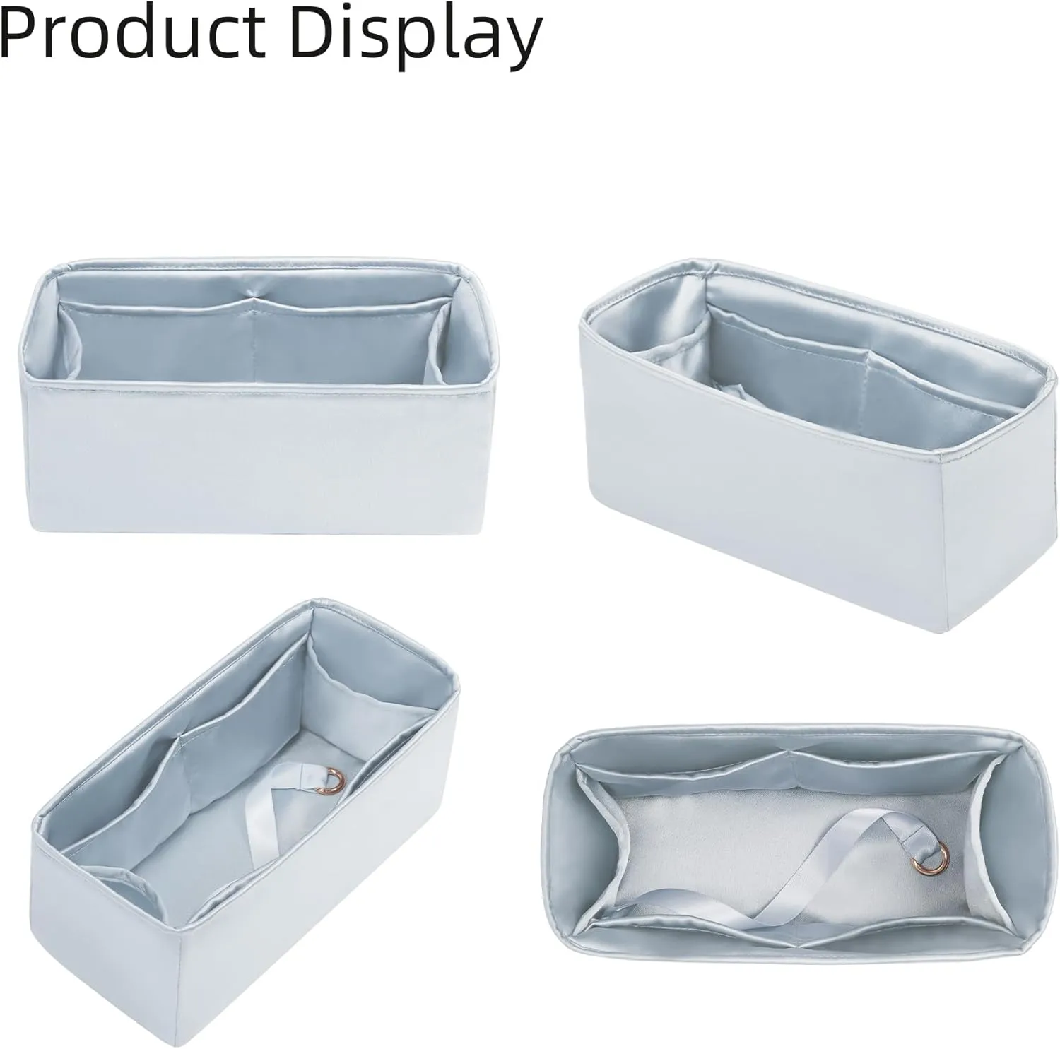 Purse Organizer for Dior Book Tote Mini/Small/Medium/Large,Silky Smooth Insert,Lightweight Bag in Bag,Luxury Handbag Storage Accessories(Small,Blue Pale)