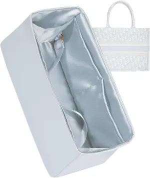 Purse Organizer for Dior Book Tote Mini/Small/Medium/Large,Silky Smooth Insert,Lightweight Bag in Bag,Luxury Handbag Storage Accessories(Small,Blue Pale)