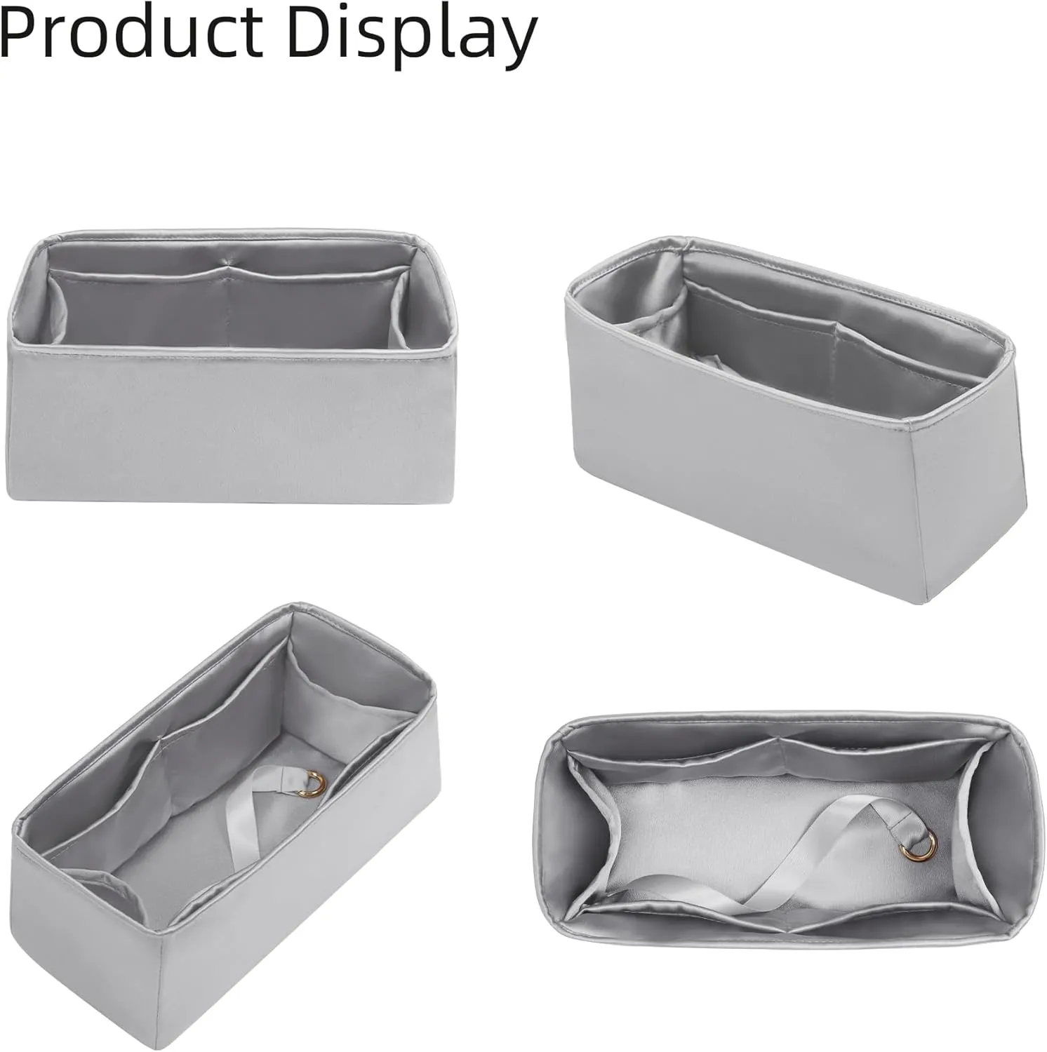 Purse Organizer for Mini Kelly 20/25/28/32/35/40/42/50,Silky Smooth Insert,Lightweight Bag in Bag,Luxury Handbag Storage Accessories(Kelly 25 Retourne,Gris Meyer)