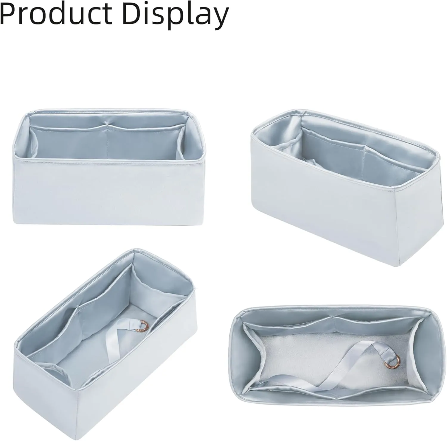 Purse Organizer for Mini Kelly 20/25/28/32/35/40/42/50,Silky Smooth Insert,Lightweight Bag in Bag,Luxury Handbag Storage Accessories(Kelly Pochette,Blue Pale)