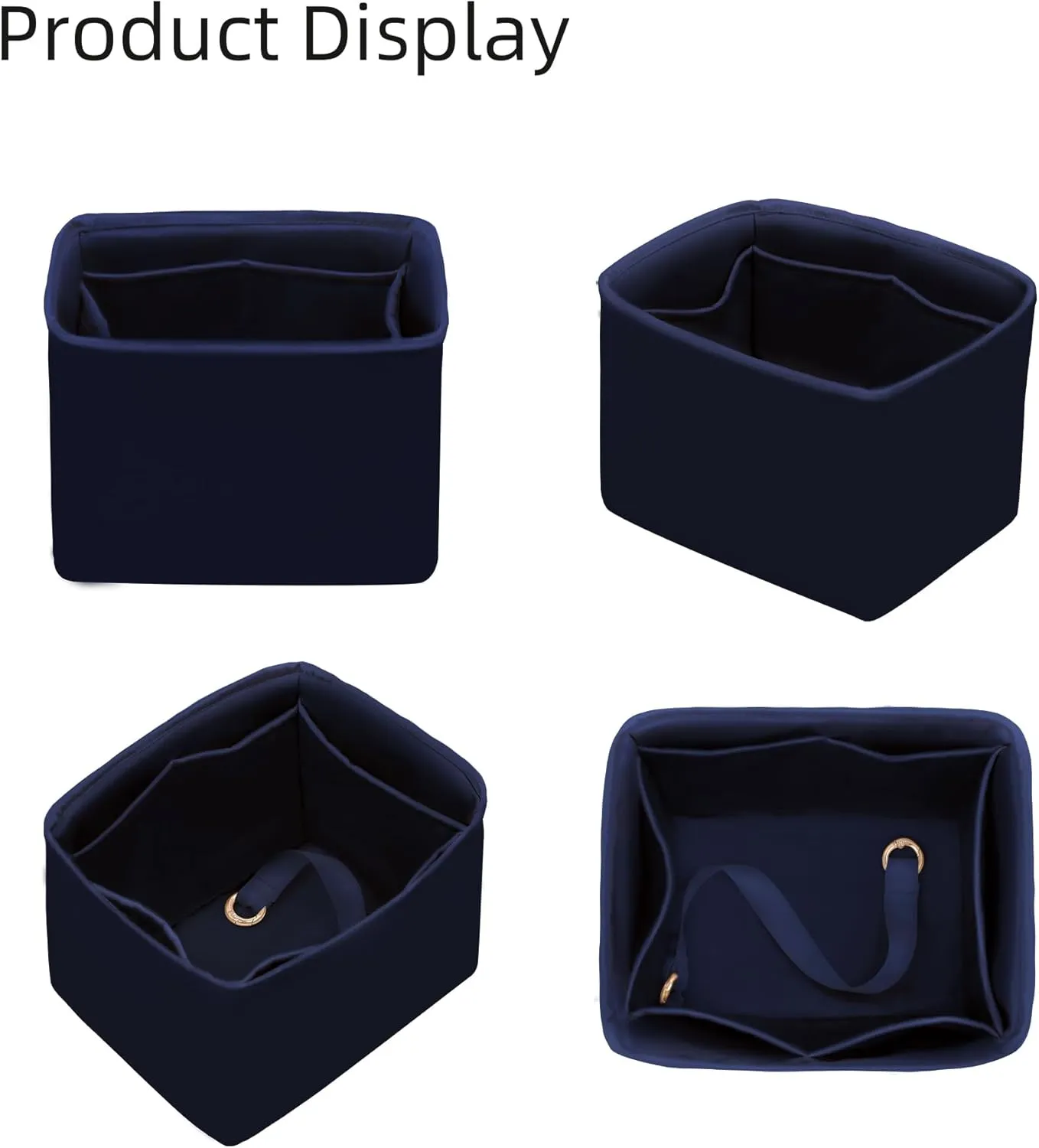 Purse Organizer for Picotin 18/22,Silky Smooth Insert,Lightweight Inside Bag,Luxury Handbag Storage(Picotin 14,Blue Nuit)