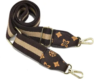 Purse Strap Wide Replacement Crossbody Bag Straps, 1.5" Canvas Handbag Shoulder Strap, Adjustable Tote Belt（Gold Hardware
