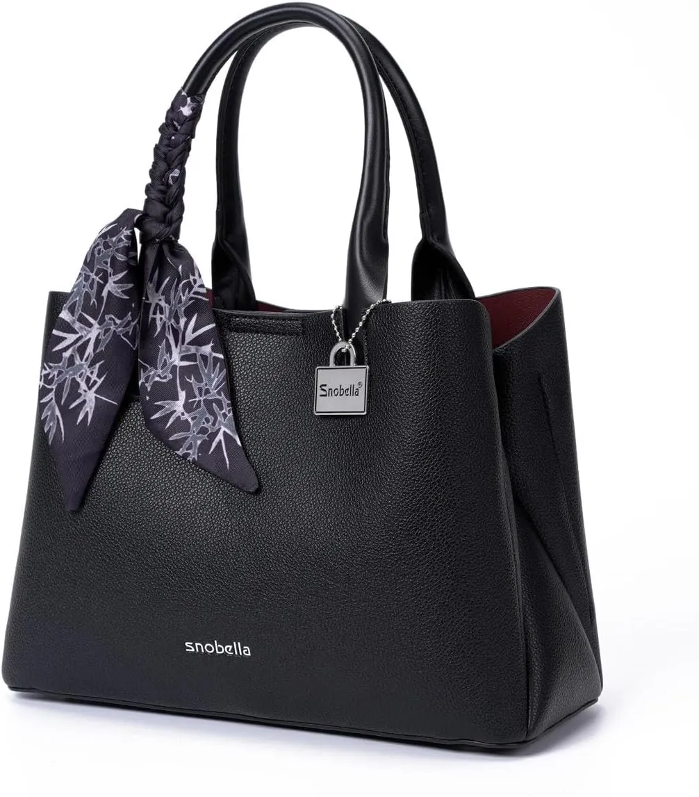 Purses and Handbags for Women, Tote Shoulder Bag Satchel Black Purse and PU Leather Top Handle for ladies Crossbody bags