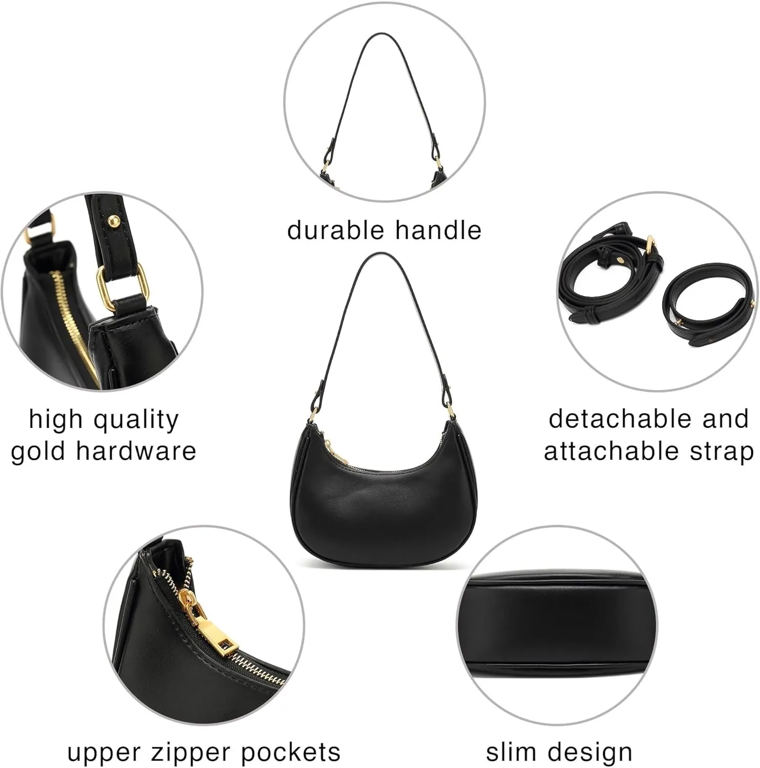 Purses for Women, Crossbody Bags for Women, Lightweight with 2 Straps Shoulder Bag for Casual & Party Well made
