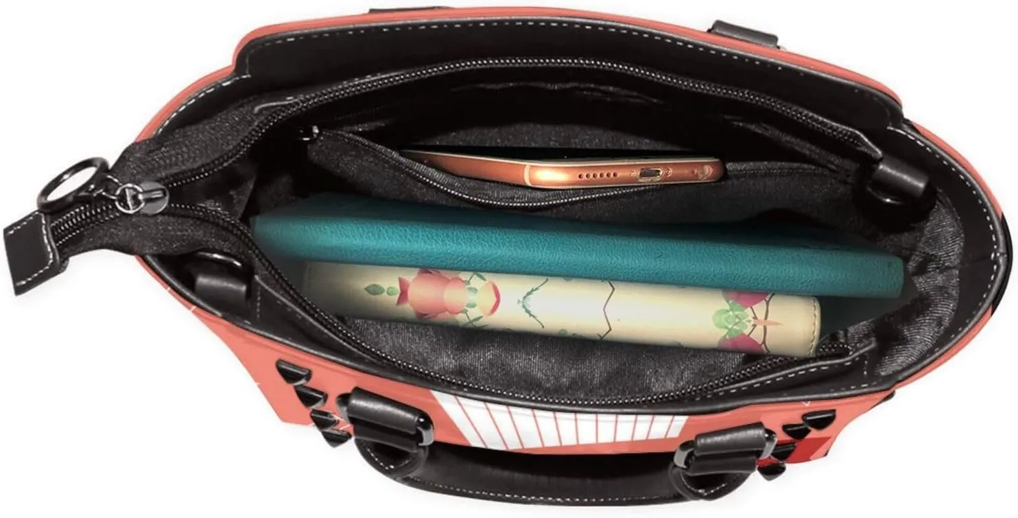 Purses for Women Faux Leather Handbags Bags Studded Tote Purse Shoulder Bag