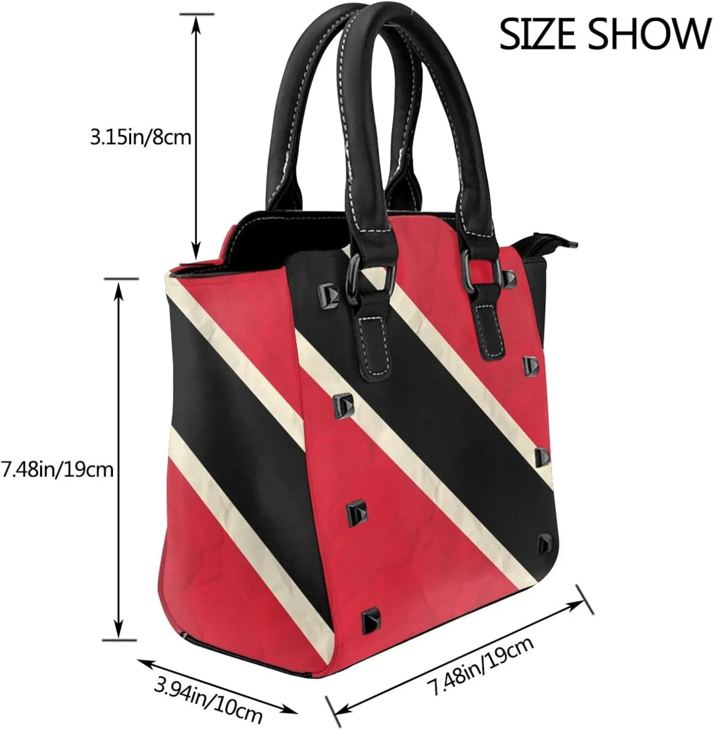 Purses for Women Faux Leather Handbags Bags Studded Tote Purse Shoulder Bag