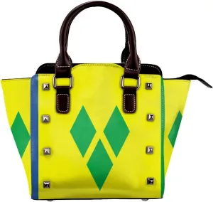 Purses for Women Faux Leather Handbags Bags Studded Tote Purse Shoulder Bag
