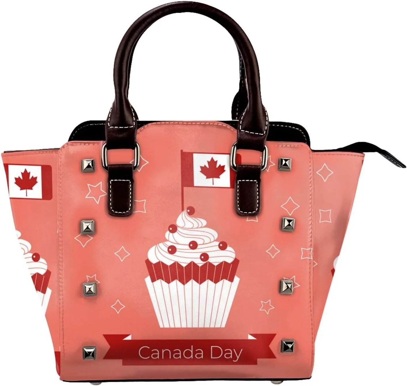 Purses for Women Faux Leather Handbags Bags Studded Tote Purse Shoulder Bag