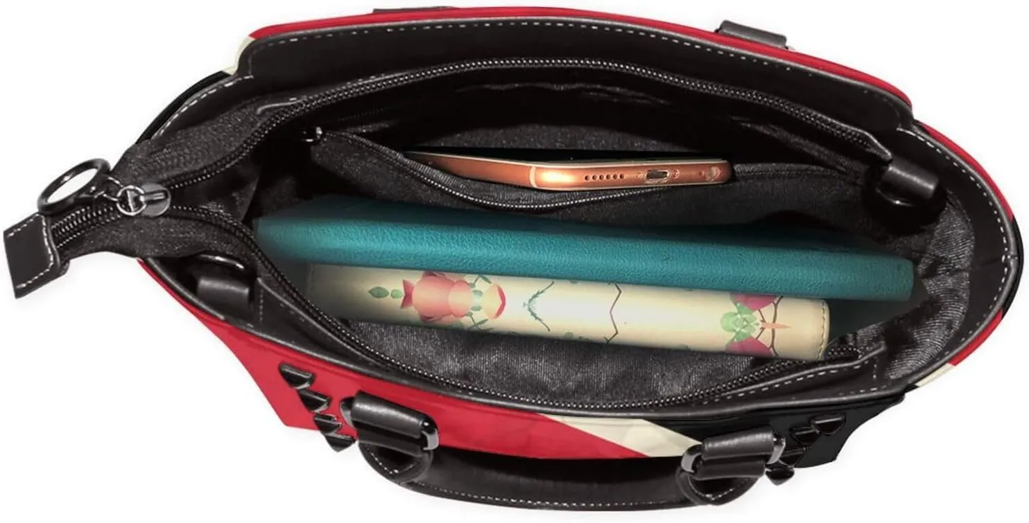 Purses for Women Faux Leather Handbags Bags Studded Tote Purse Shoulder Bag