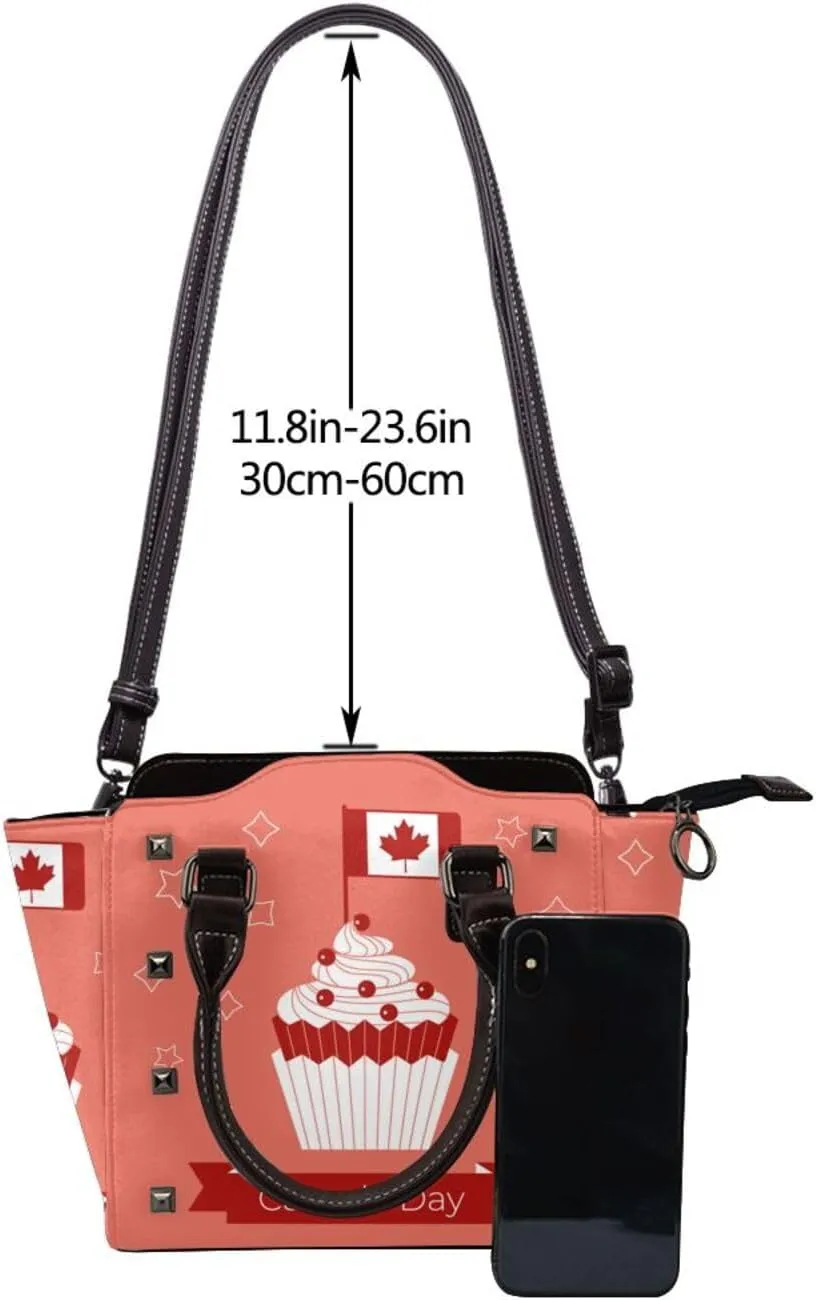 Purses for Women Faux Leather Handbags Bags Studded Tote Purse Shoulder Bag