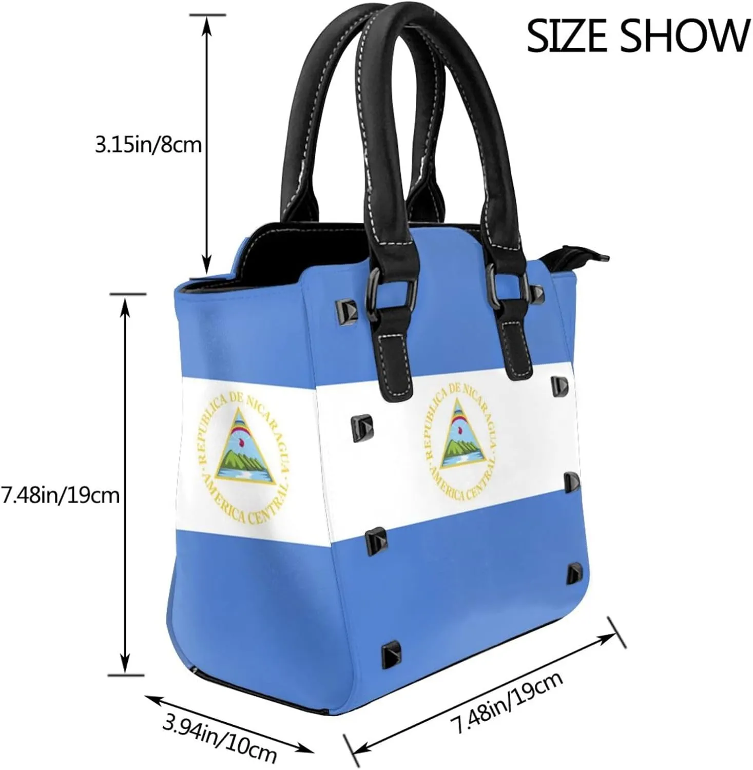 Purses for Women Faux Leather Handbags Bags Studded Tote Purse Shoulder Bag