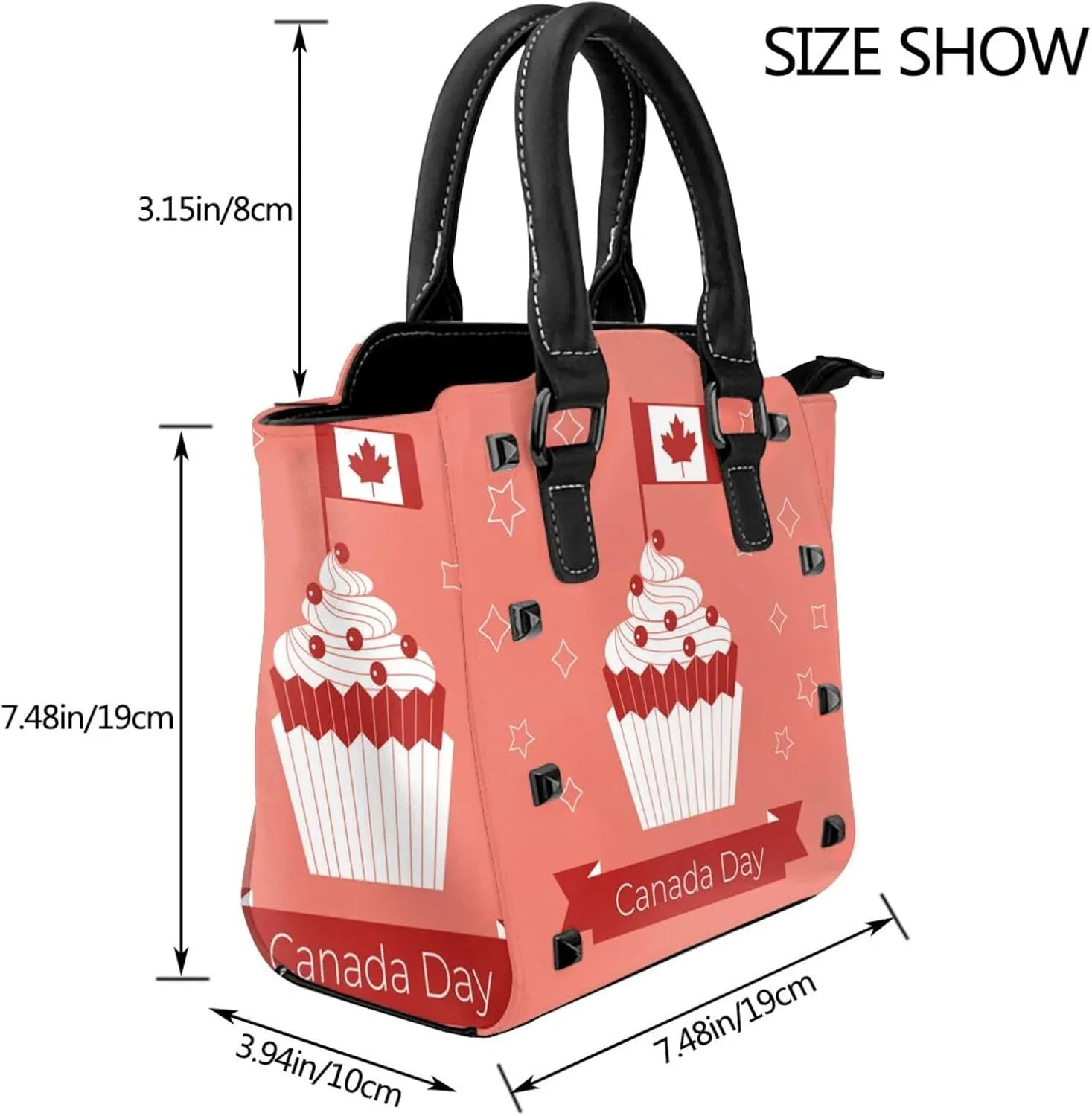 Purses for Women Faux Leather Handbags Bags Studded Tote Purse Shoulder Bag