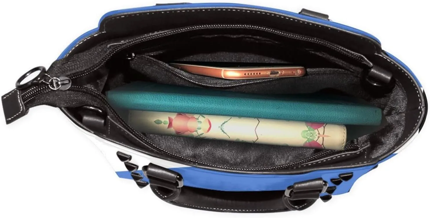 Purses for Women Faux Leather Handbags Bags Studded Tote Purse Shoulder Bag