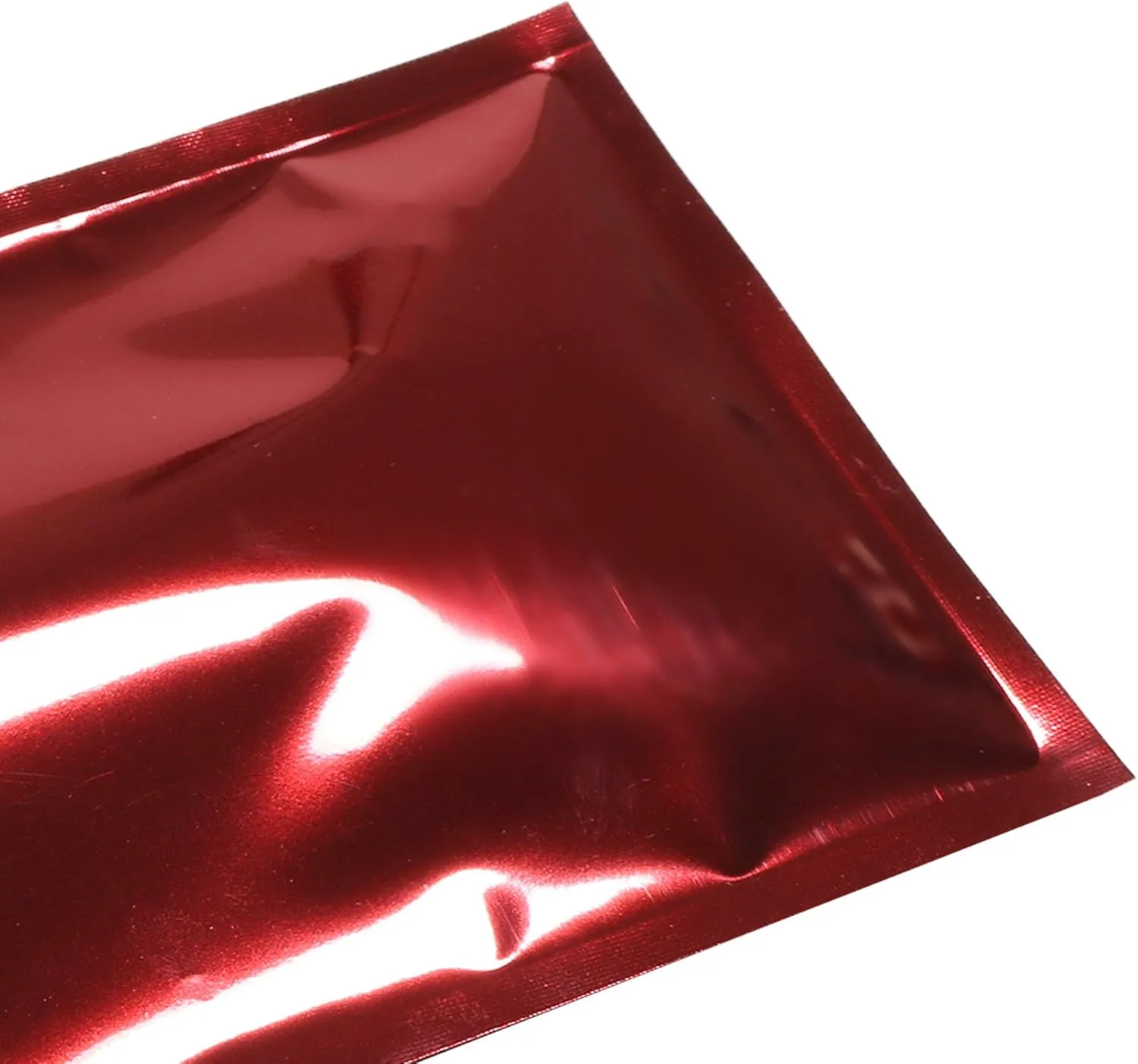 QQ Studio 100pcs Double-Sided Glossy Metallic Mylar Flat Packaging QuickQlick™ Bags (4" x 6", Glossy Red)