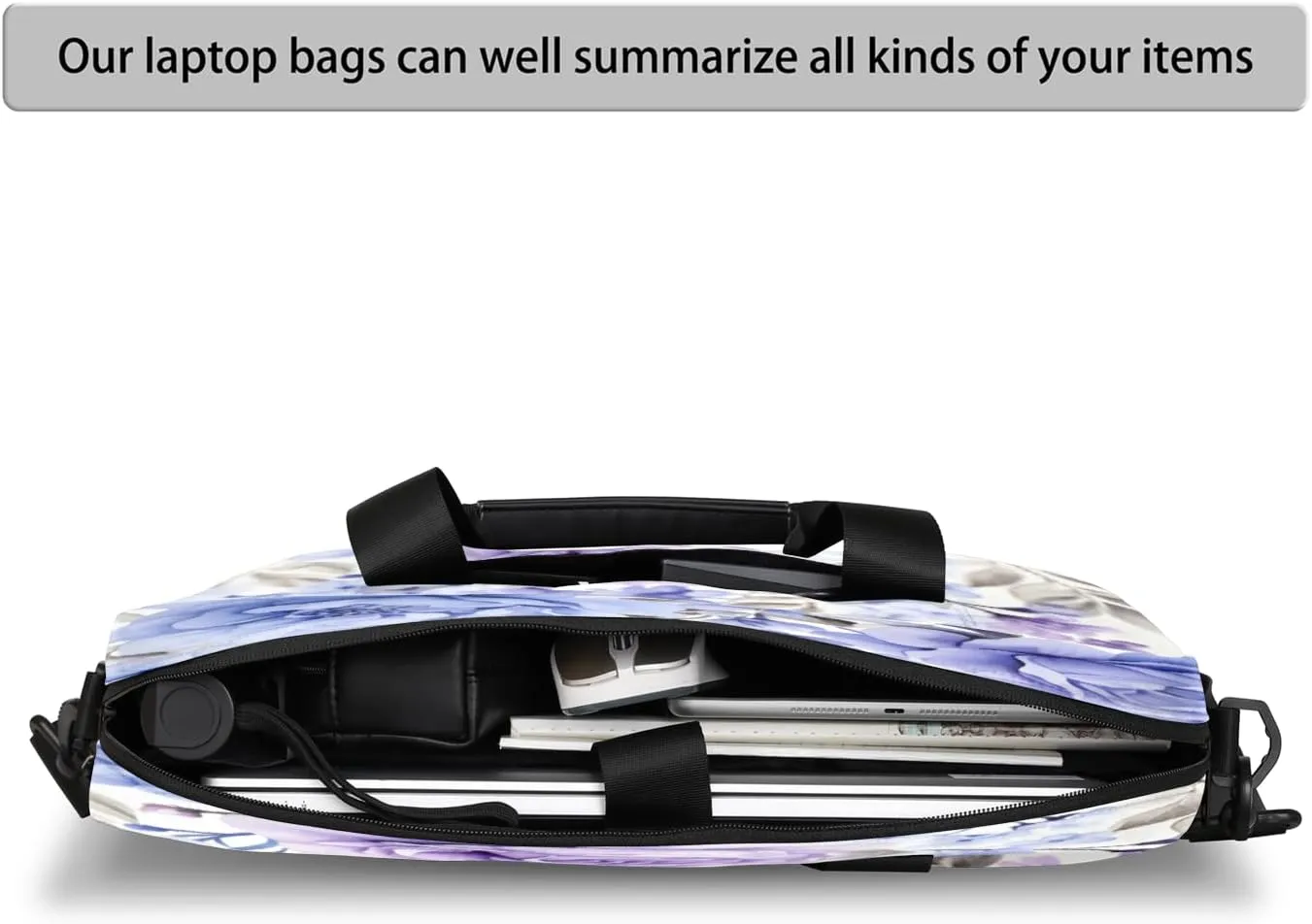 QsirBC Waterproof 15.7 inch Laptop Bag, Business Computer Bag with Adjustable Shoulder Strap