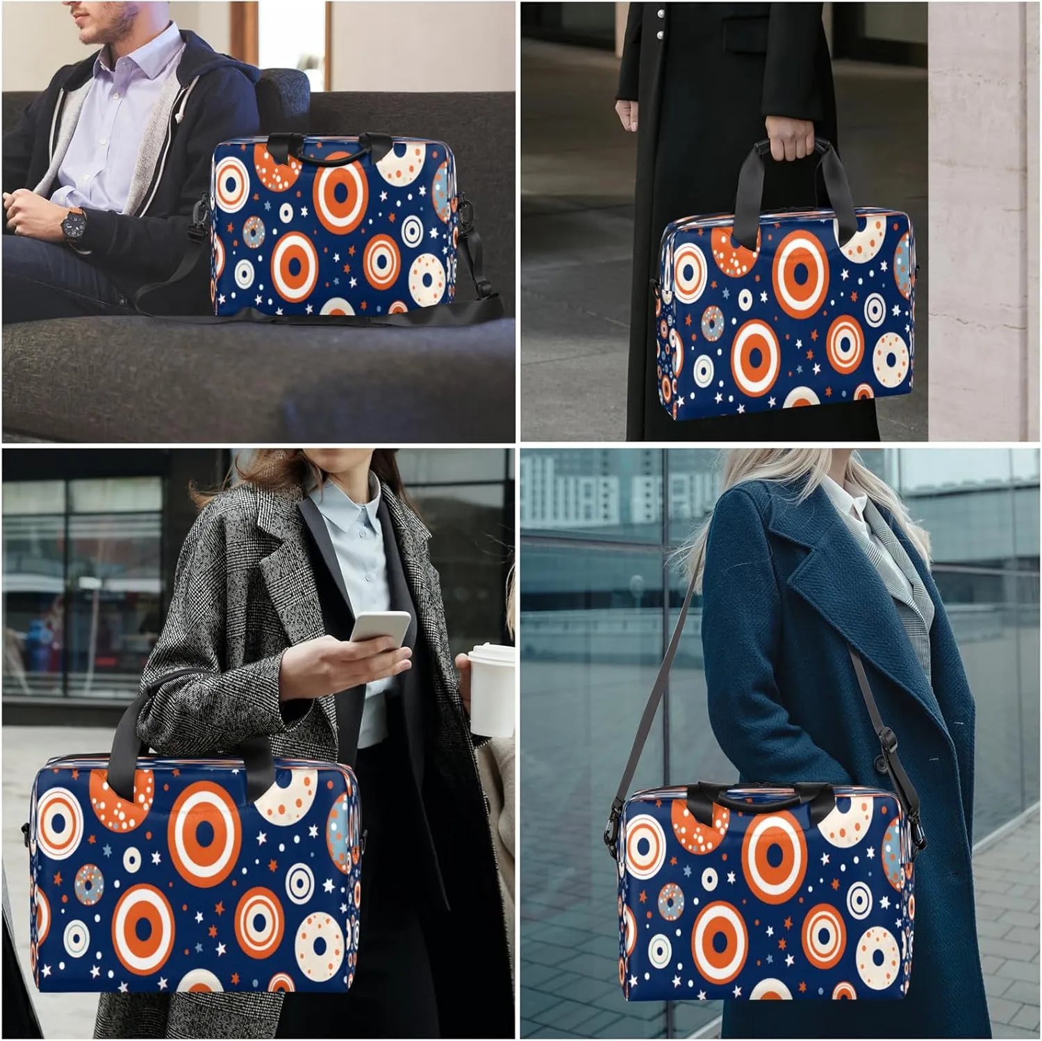 QsirBC Waterproof 15.7 inch Laptop Bag, Business Computer Bag with Adjustable Shoulder Strap