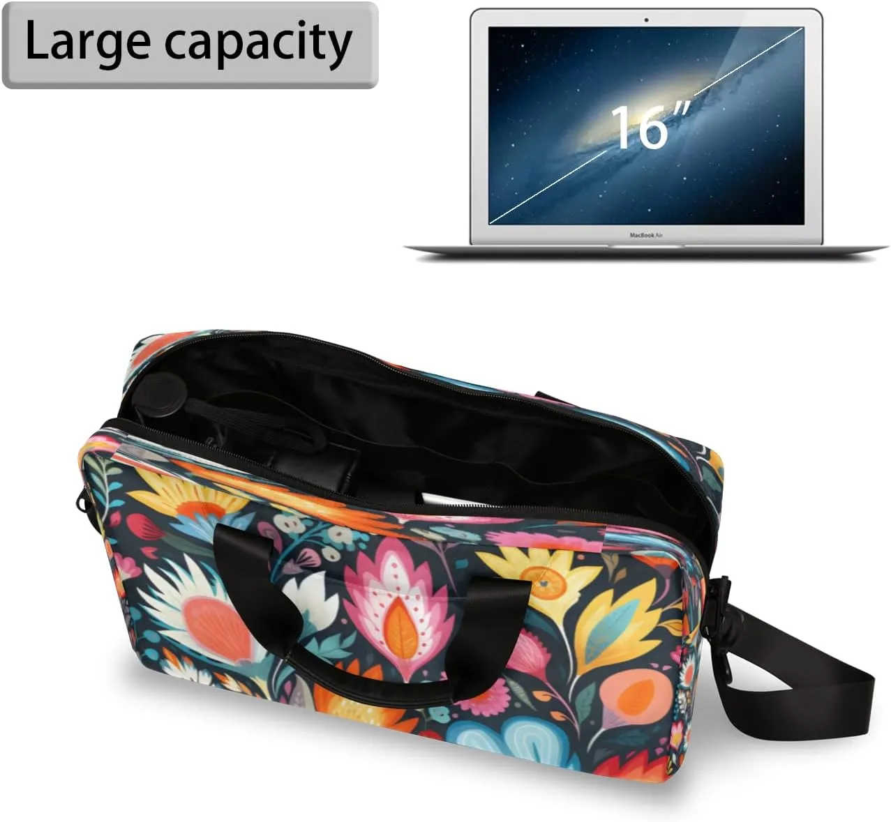 QsirBC Waterproof 15.7 inch Laptop Bag, Business Computer Bag with Adjustable Shoulder Strap