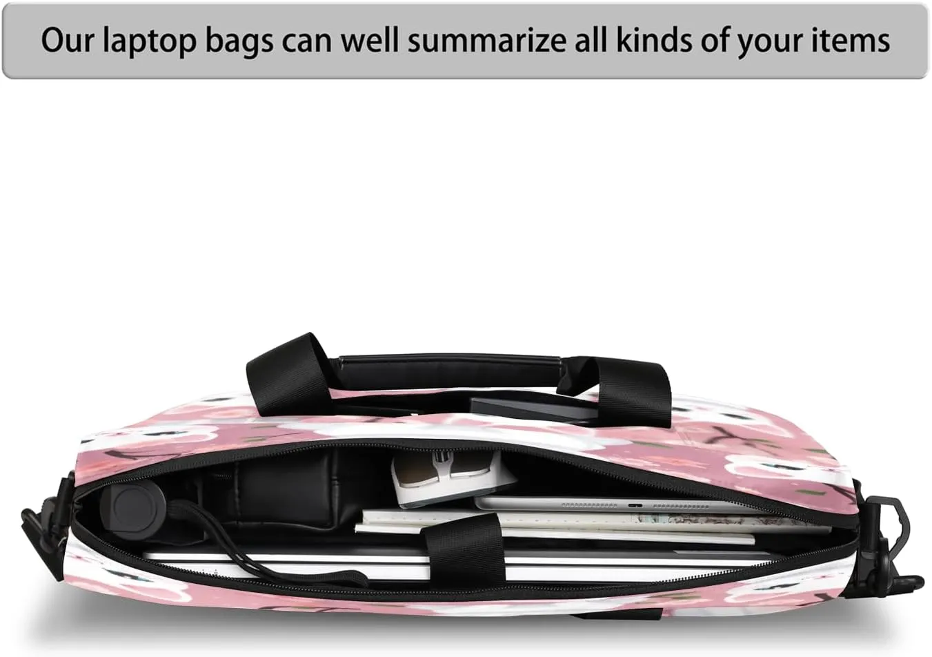 QsirBC Waterproof 15.7 inch Laptop Bag, Business Computer Bag with Adjustable Shoulder Strap