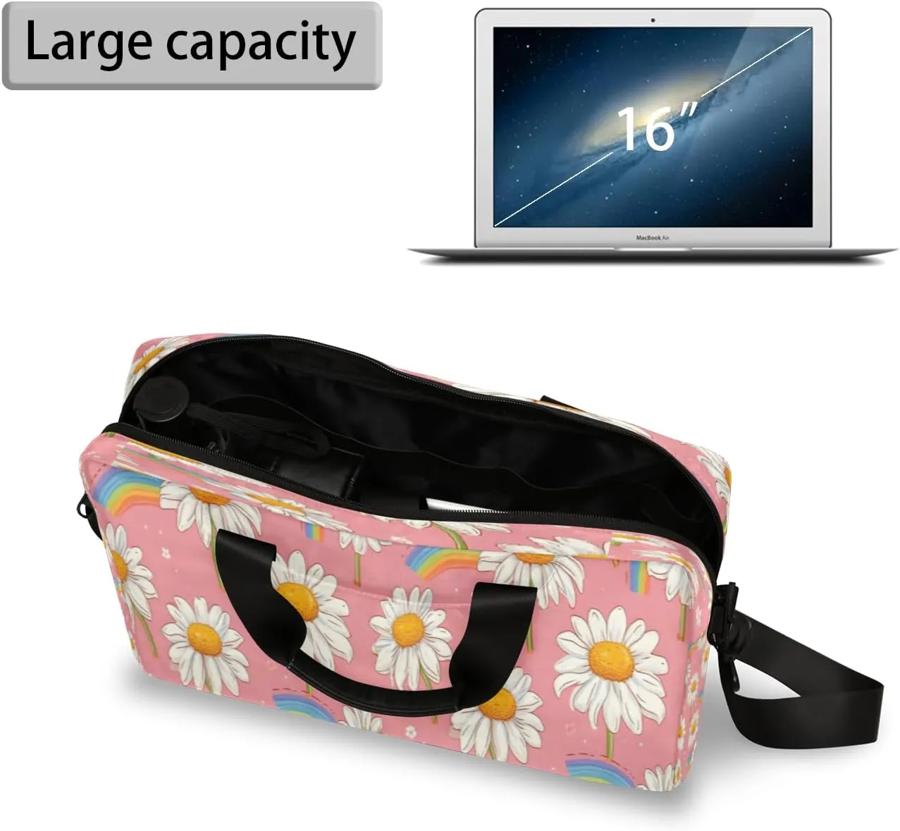 QsirBC Waterproof 15.7 inch Laptop Bag, Business Computer Bag with Adjustable Shoulder Strap