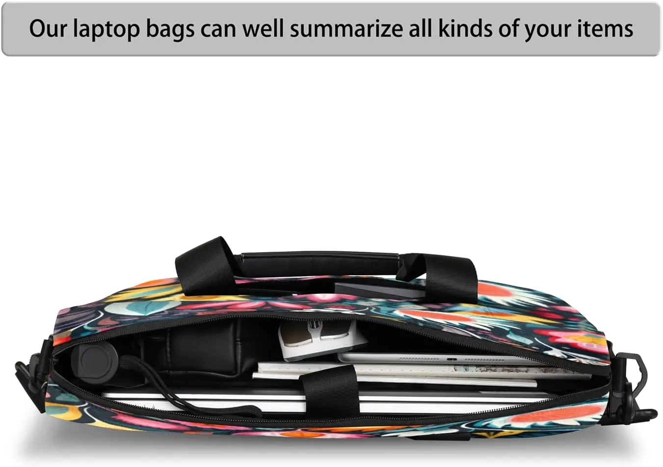 QsirBC Waterproof 15.7 inch Laptop Bag, Business Computer Bag with Adjustable Shoulder Strap