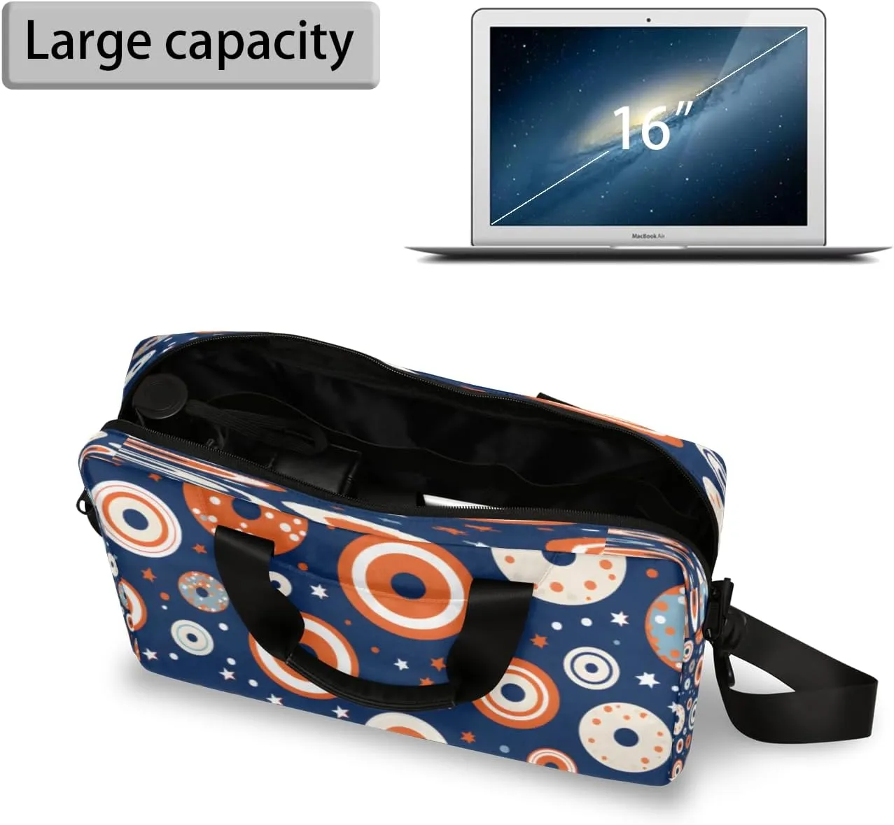 QsirBC Waterproof 15.7 inch Laptop Bag, Business Computer Bag with Adjustable Shoulder Strap