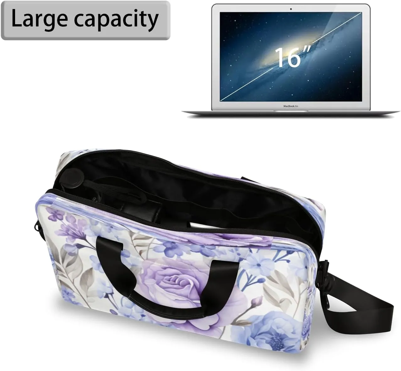QsirBC Waterproof 15.7 inch Laptop Bag, Business Computer Bag with Adjustable Shoulder Strap