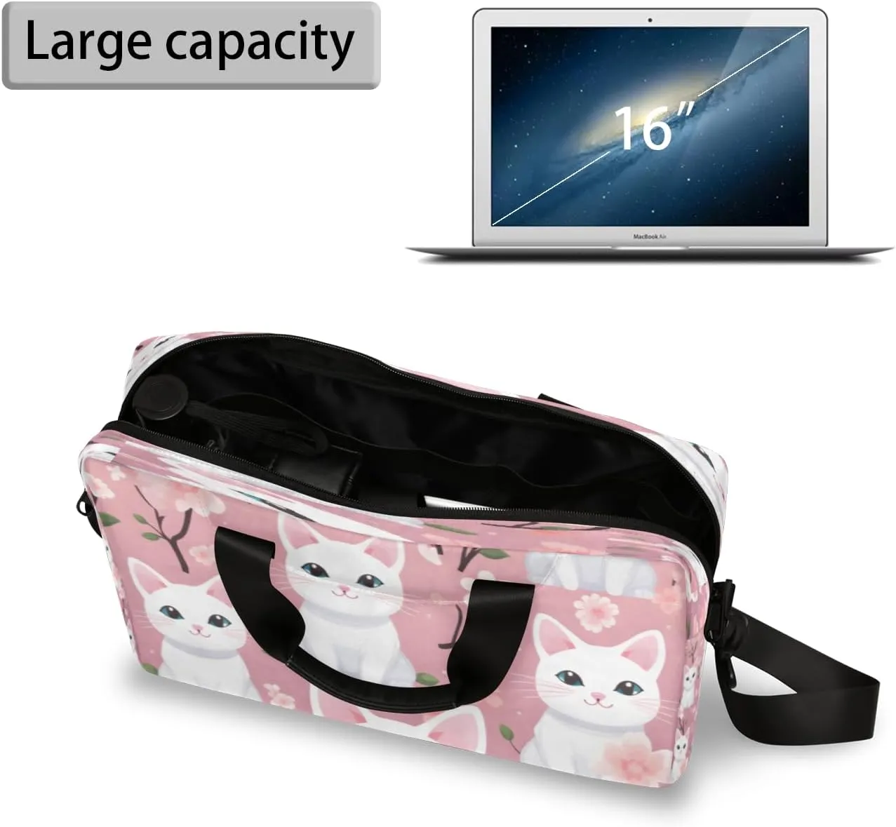 QsirBC Waterproof 15.7 inch Laptop Bag, Business Computer Bag with Adjustable Shoulder Strap