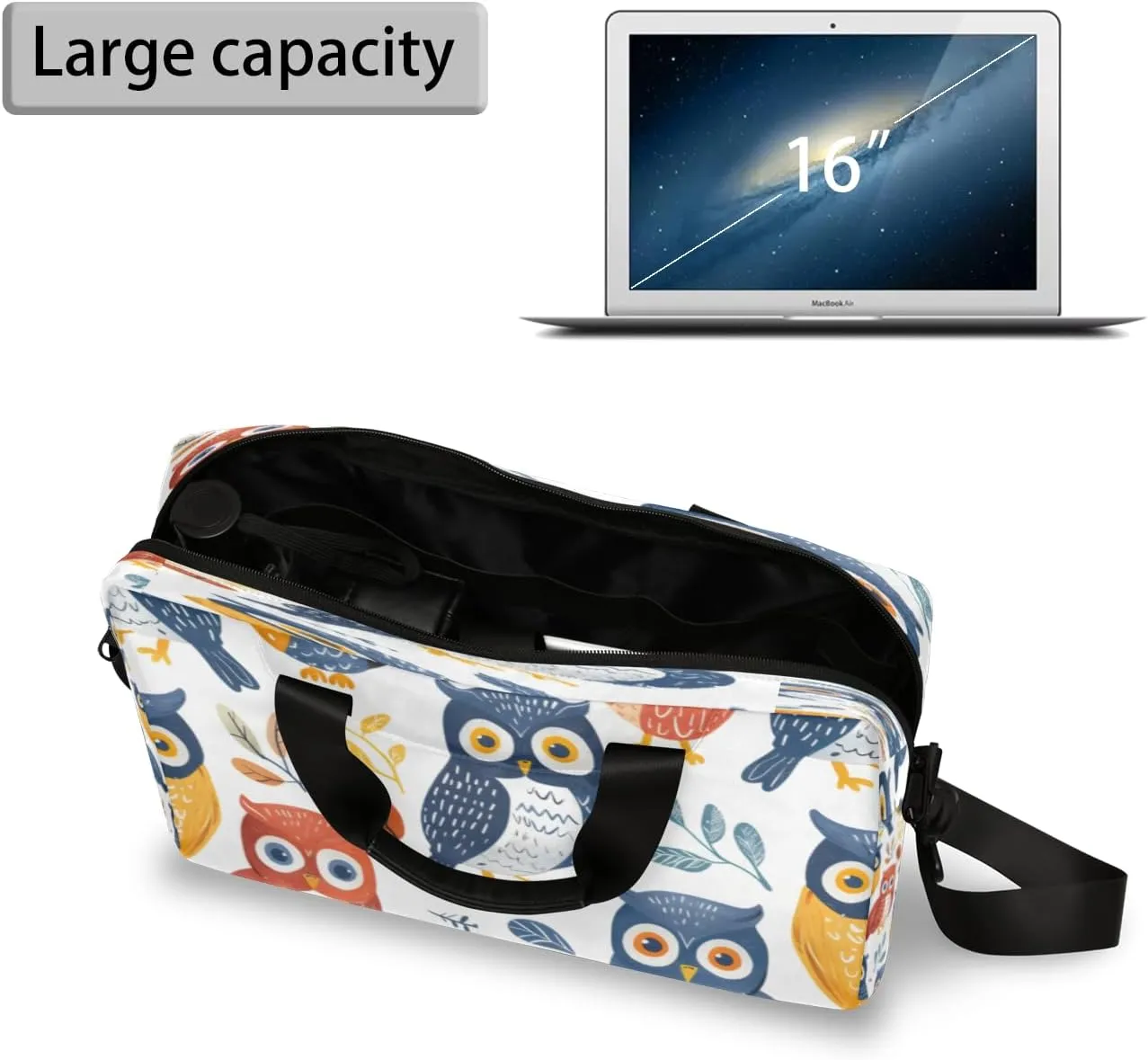 QsirBC Waterproof 15.7 inch Laptop Bag, Business Computer Bag with Adjustable Shoulder Strap
