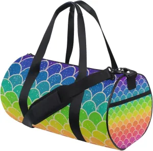 Rainbow Duffel Bag,Canvas Travel Bag for Gym Sports and Overnight