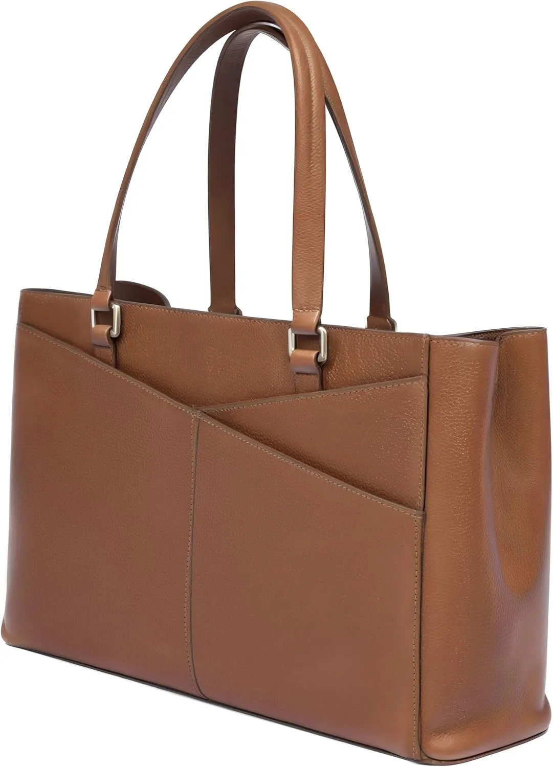 Real Leather 14 inch Laptop Tote Bag for Women - Professional Ladies Leather Work Bag Purse With Compartments