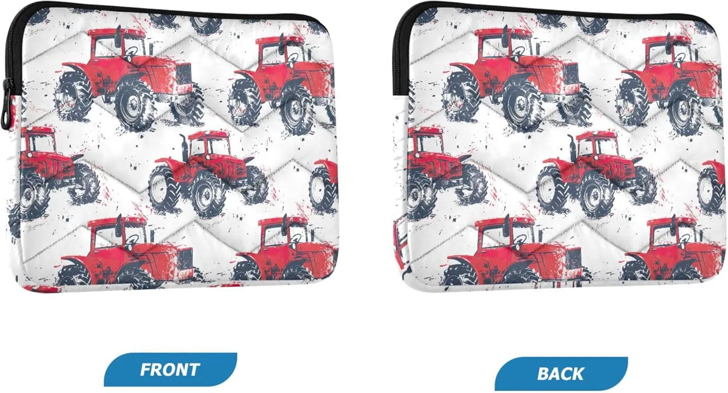Red Tractor Work Bags for Women, Computer Bags for Laptops for Women Shockproof Protective Computer Carrying Cover, 15.6 Inch Computer Cases for Laptops