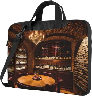 Red Wine Cellar Picture Laptop Bag - Shockproof & Stylish Laptop Handbag For Unique And Safe Laptop Transportation