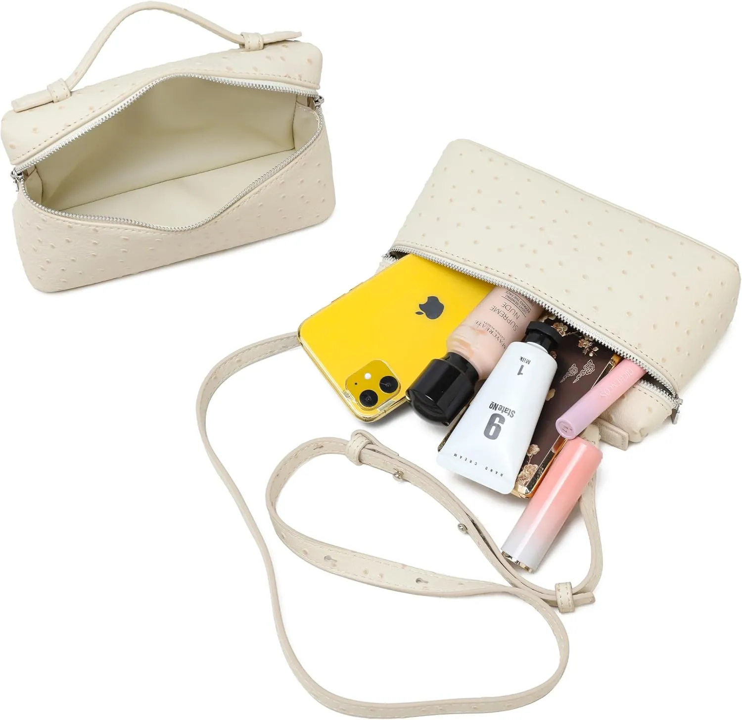 Rejolly Crossbody Bag for Women Small Pouch Top-Handle Leather Bag Designer Shoulder Handbag Quiet Luxury Trendy Purse