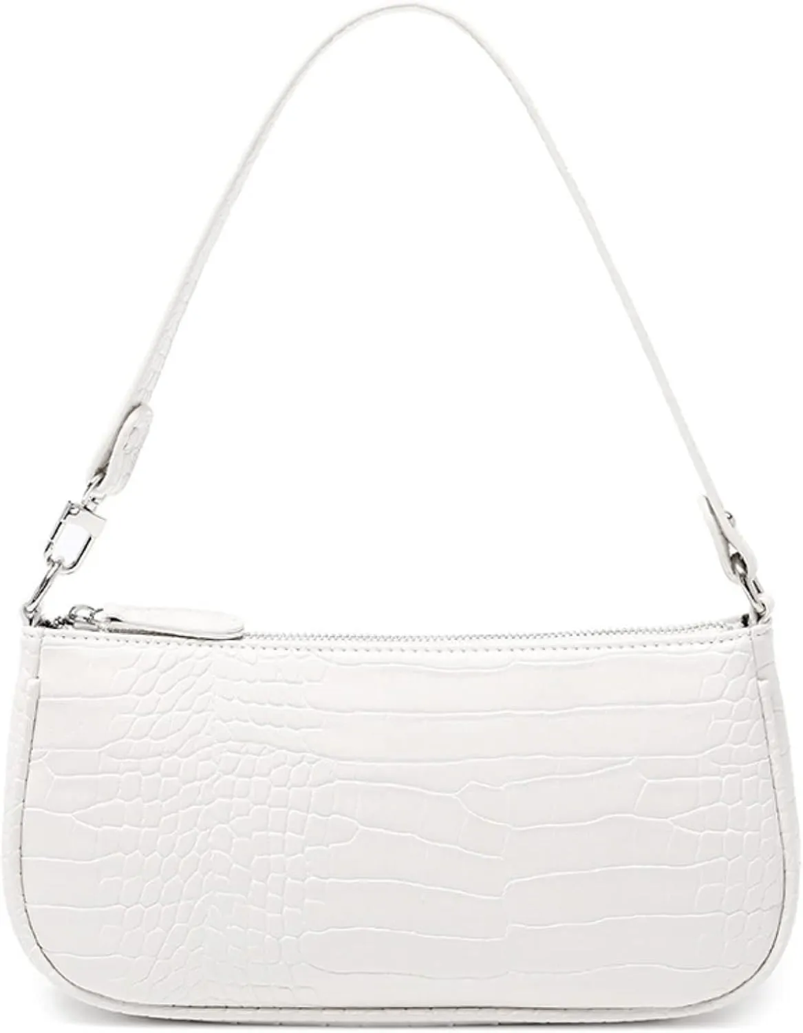 Retro Classic Crocodile Pattern Clutch Shoulder Tote HandBag with Zipper Closure Small Purse for Women