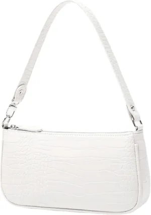 Retro Classic Crocodile Pattern Clutch Shoulder Tote HandBag with Zipper Closure Small Purse for Women