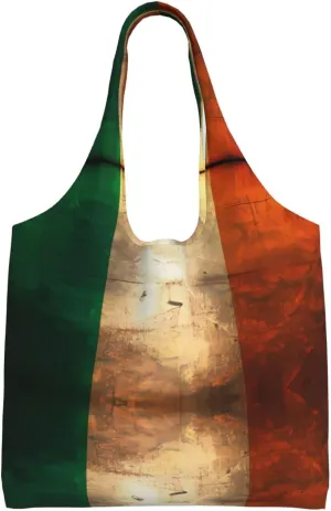 Retro Irish flag Printed Shoulder Bag - Suitable for sturdy canvas bags, shopping bags