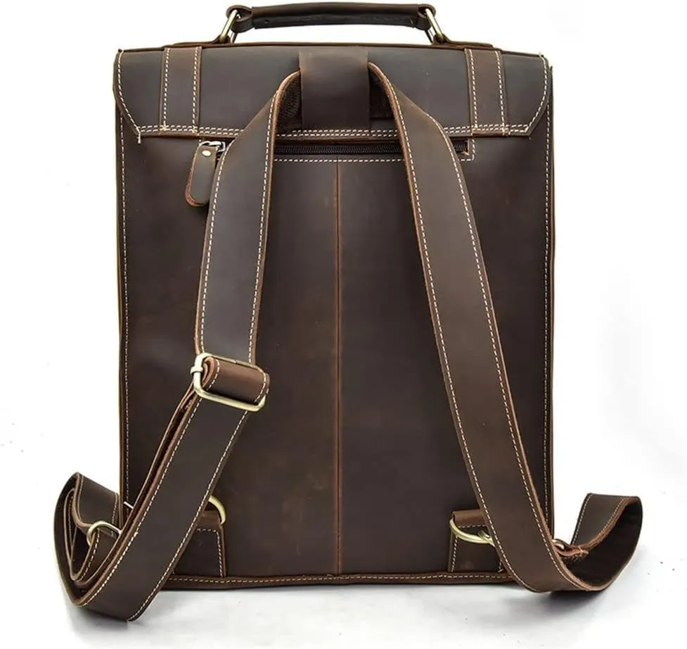 Retro Men's Handbags Backpacks Backpacks Shoulder Diagonal Briefcases Business Bags(D)